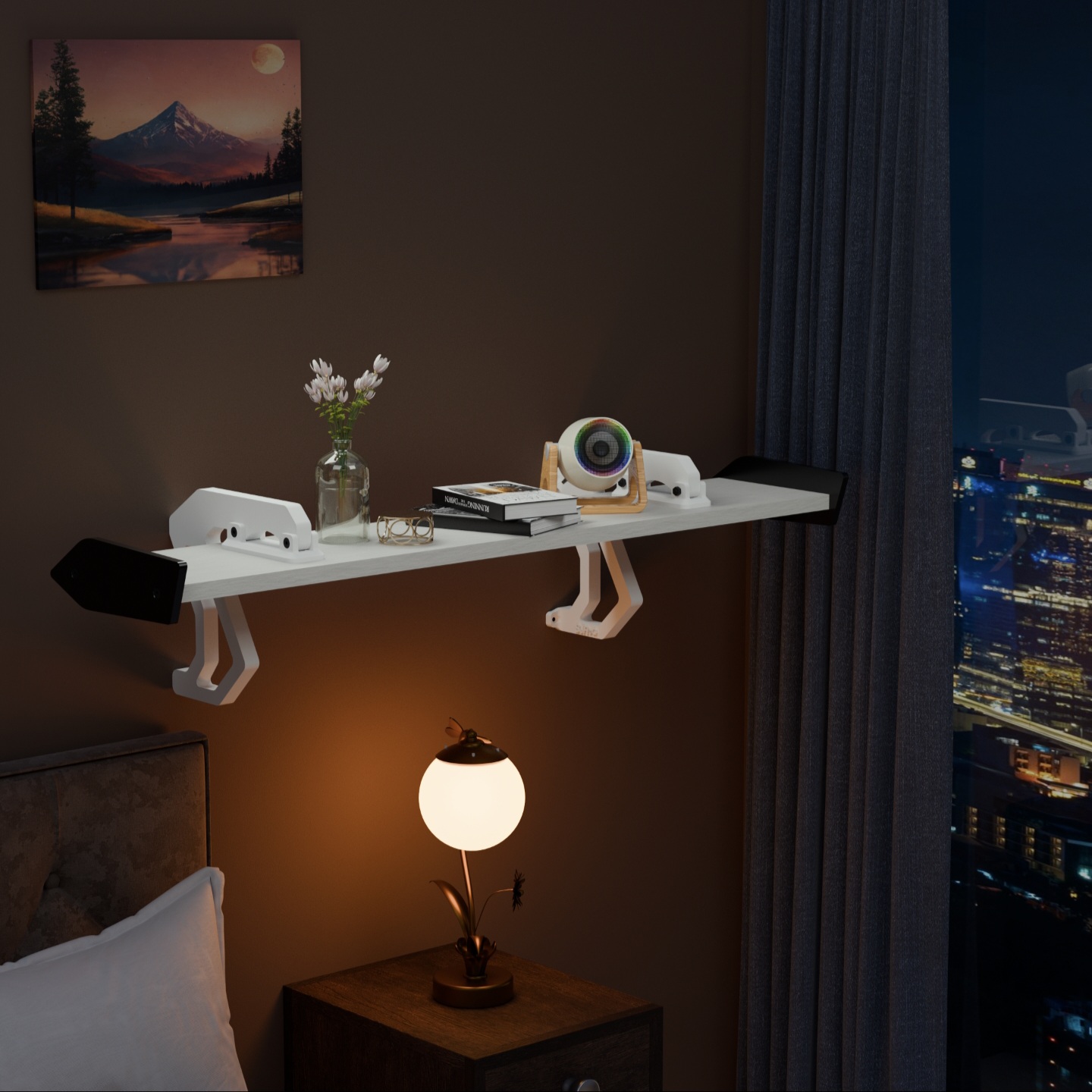 Schwanenhals Wandregalspoiler